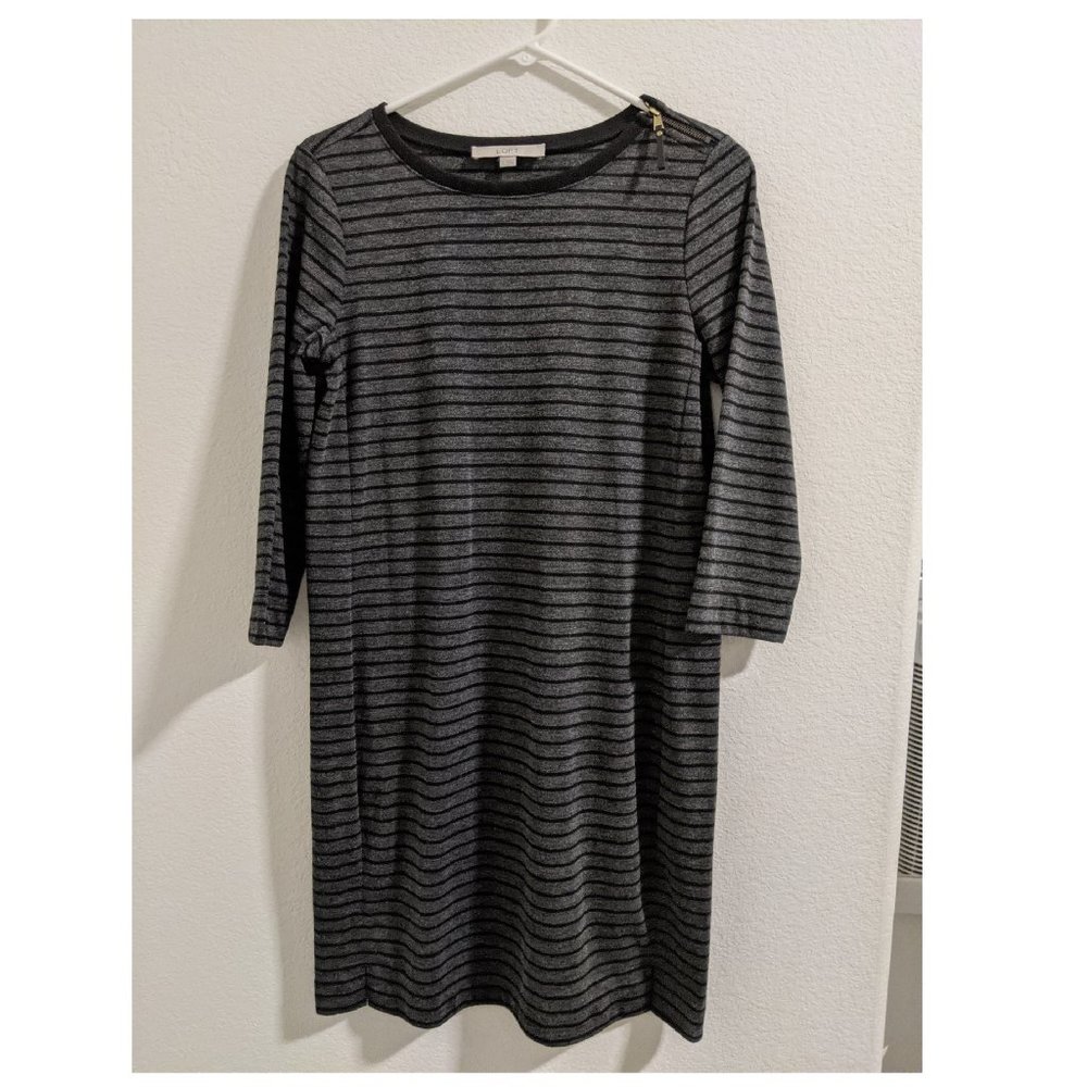 Loft Striped Shift Dress